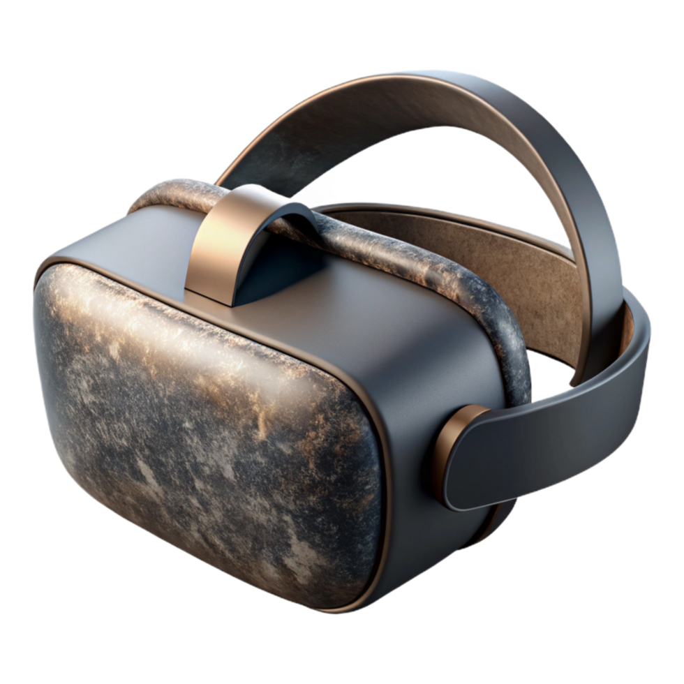 elegant minimalist Vr Headset with Black Matte Finish Transparent Background exclusive png