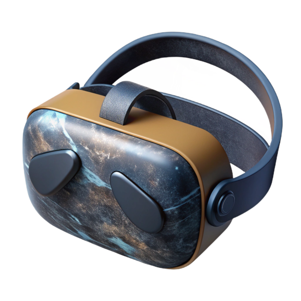 stunning abstract Vr Headset with Black Matte Finish Transparent Background exclusive png