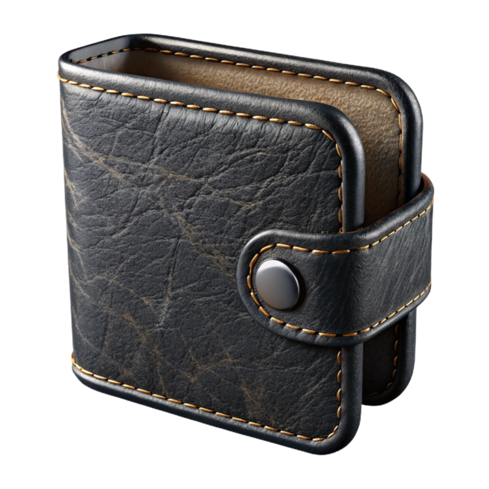 vibrant abstract Wallet Leather Black Bifold Cutout genuine png