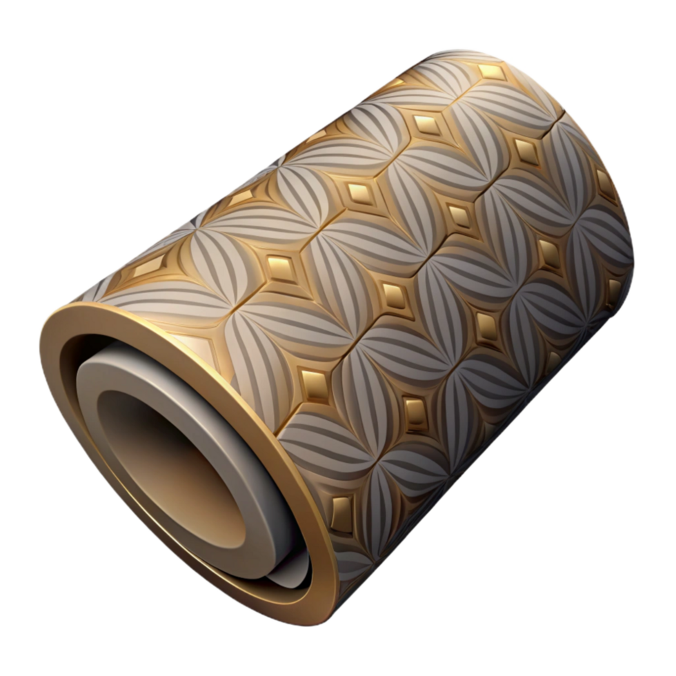 serene artistic Wallpaper Roll Geometric Pattern Isolated Element authentic png