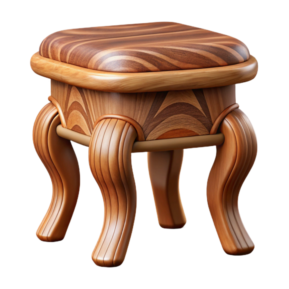elegant artistic Walnut Wood Chair Leg Detail Cutout Element exclusive png
