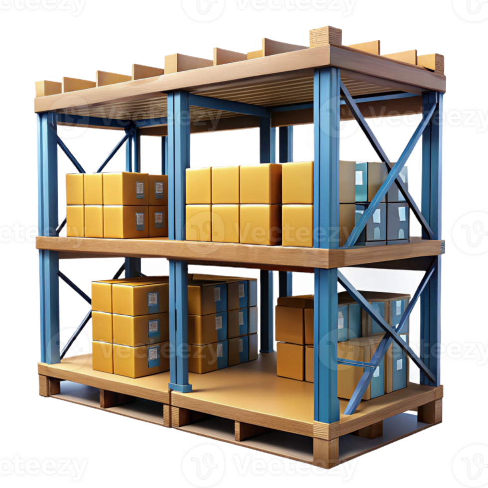 impressive rustic Warehouse Storage Racks Cutout high resolution png