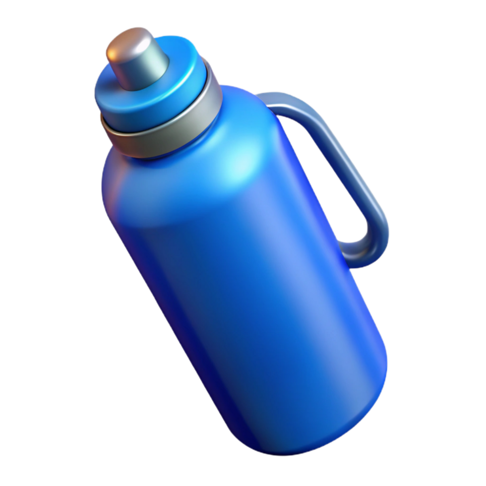 vibrant abstract Water Bottle Blue Refreshing Drink Isolated high quality png