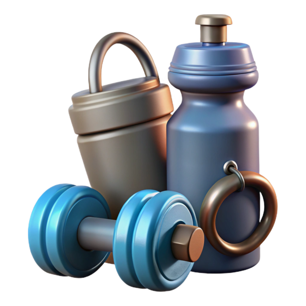 elegant minimalist Water Bottle Fitness Equipment Isolated high resolution png