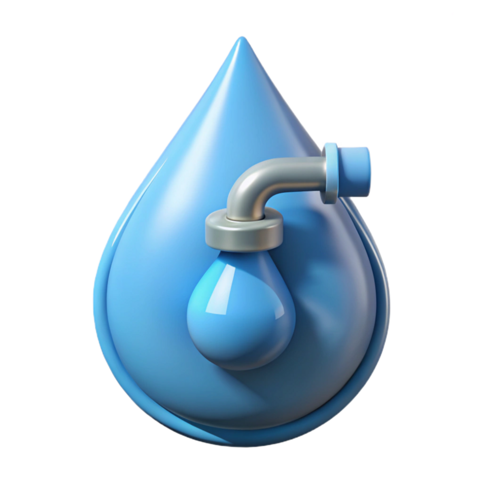 extraordinary rustic Water Conservation Drop with Faucet Icon Cutout detailed png