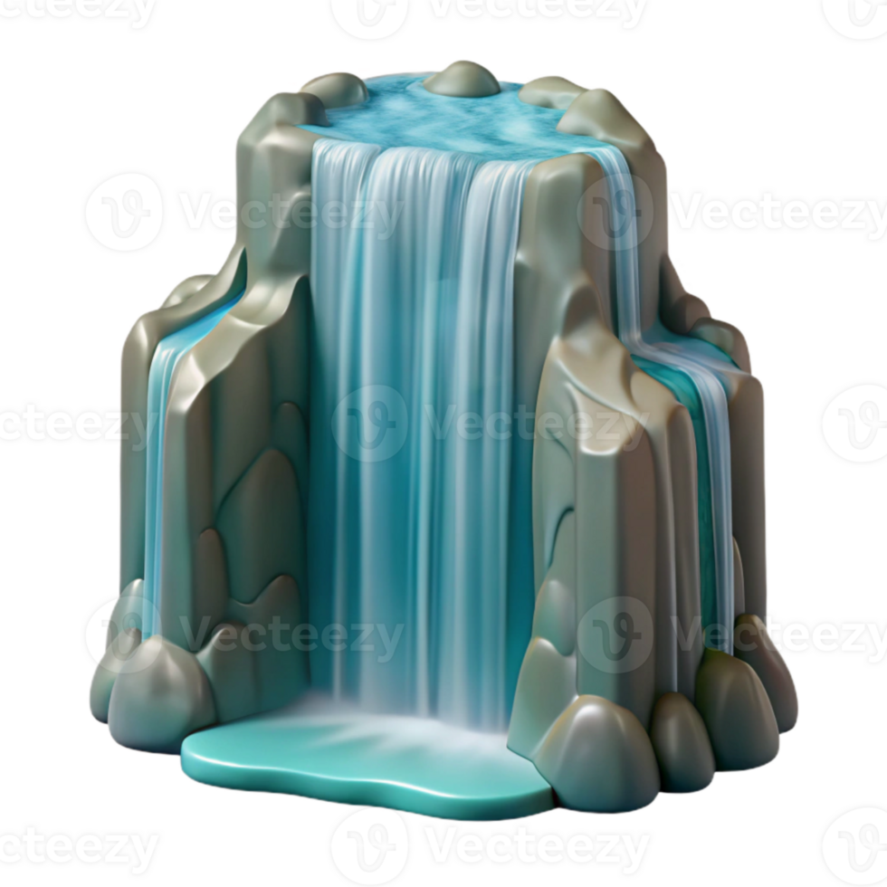 stunning creative Waterfall Cascade Side View Transparent Element high quality png