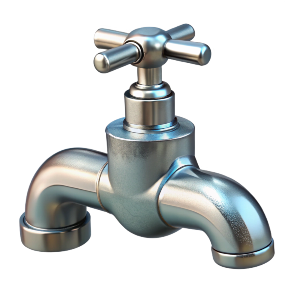 magnificent modern Water Faucet Chrome Finish Isolated Element png