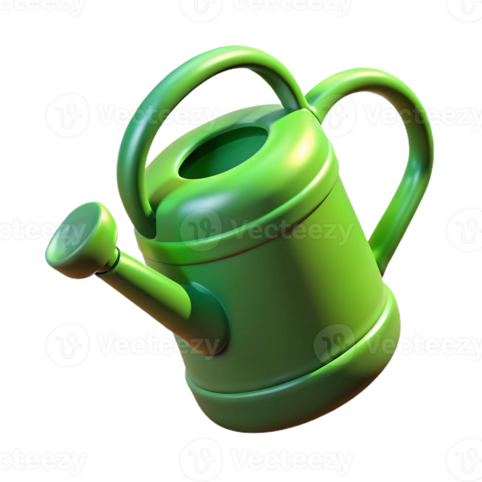 impressive classic Watering Can Green Plastic Isolated Cutout on Transparent Background exclusive png