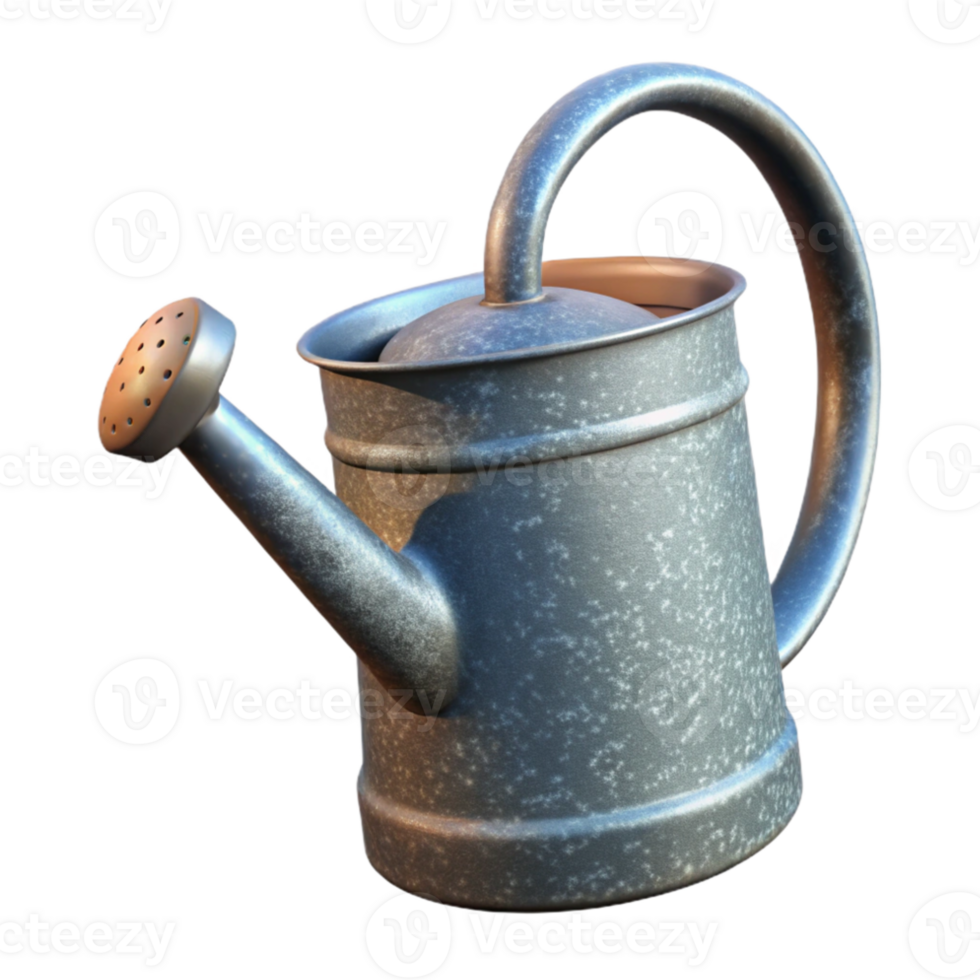 serene artistic Watering Can Front View Isolated on White high resolution png