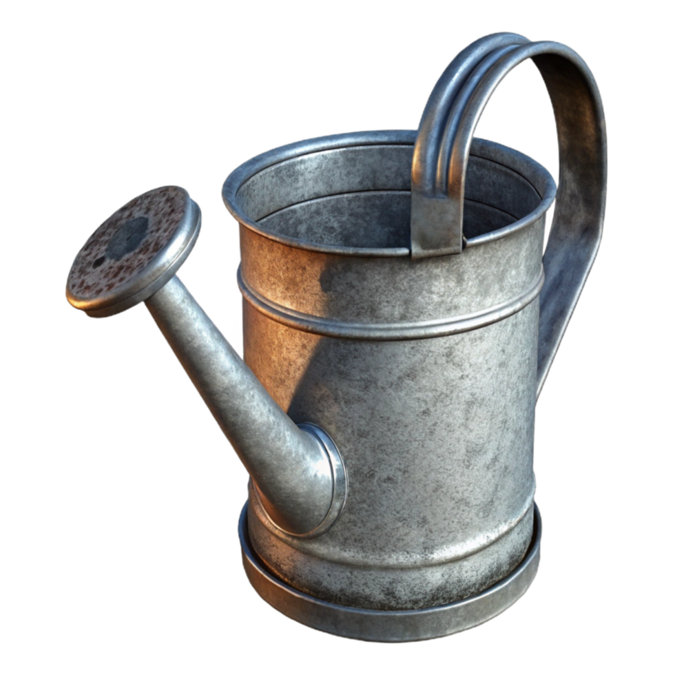 serene vintage Watering Can Metal Galvanized Cutout original png