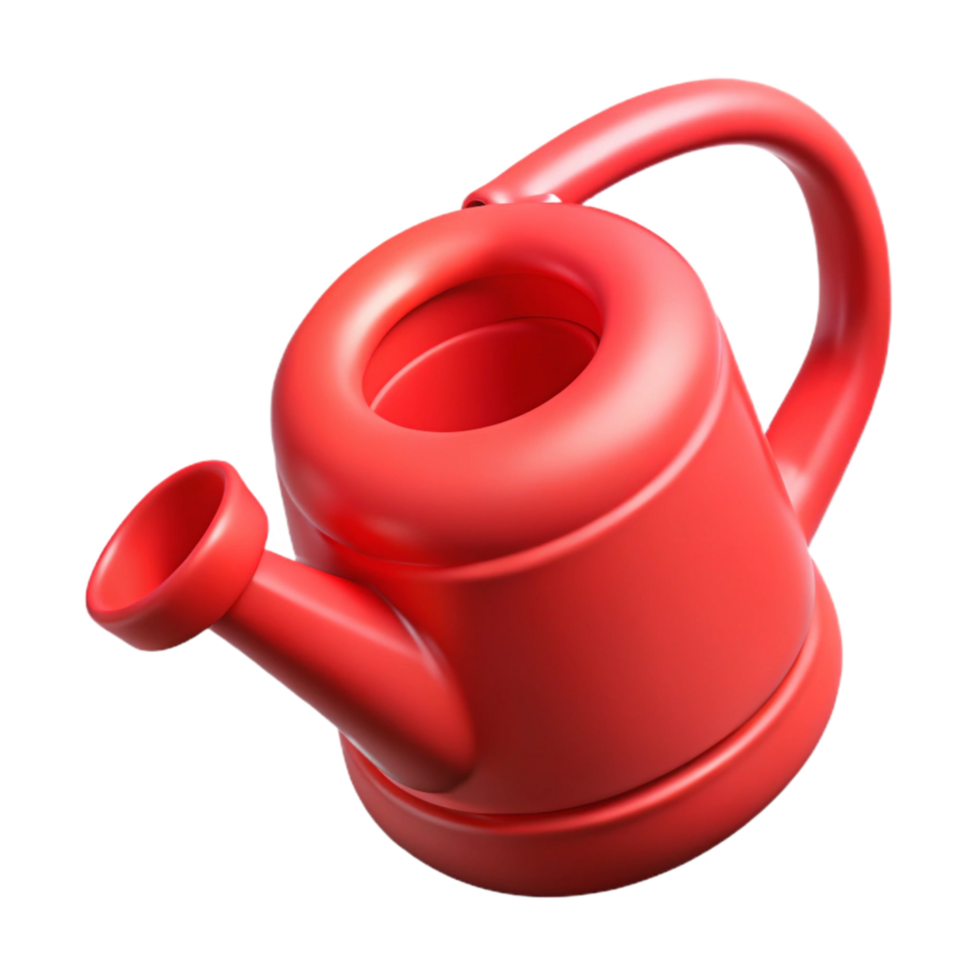 serene traditional Watering Can Plastic Red Isolated Cutout professional png