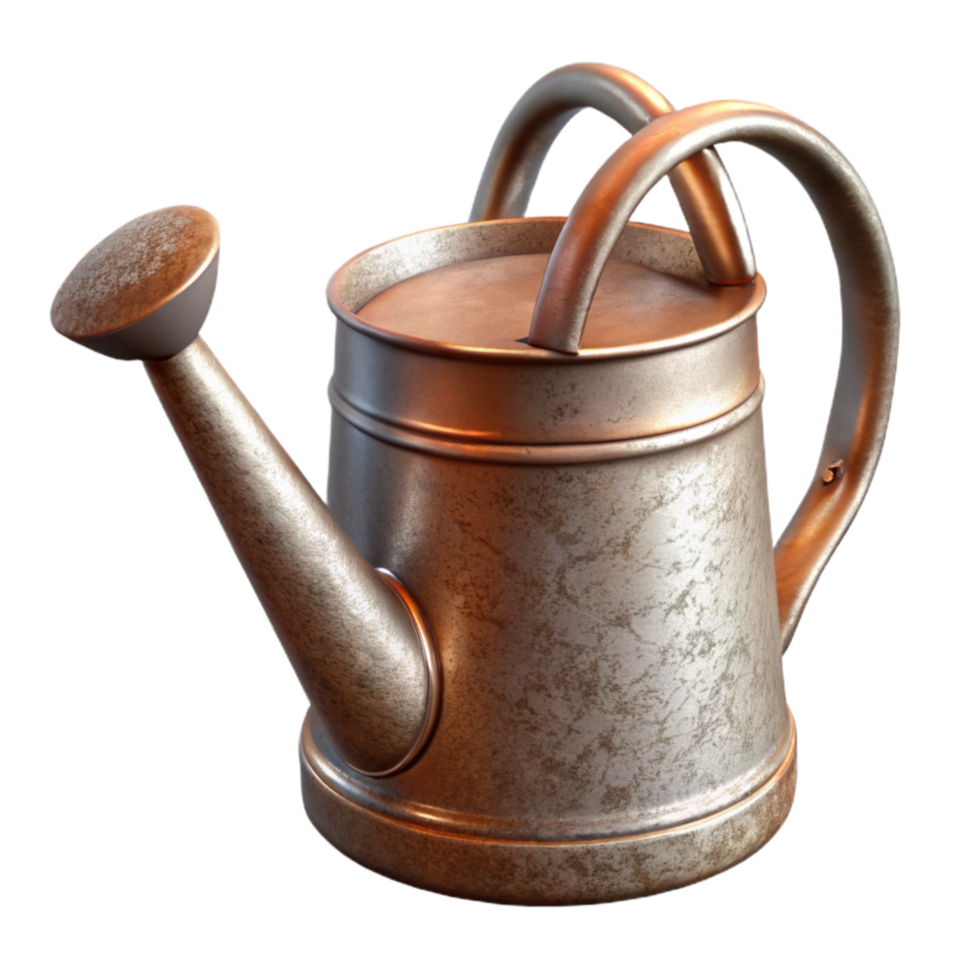 elegant minimalist Watering Can Isolated with Metal Sheen original png