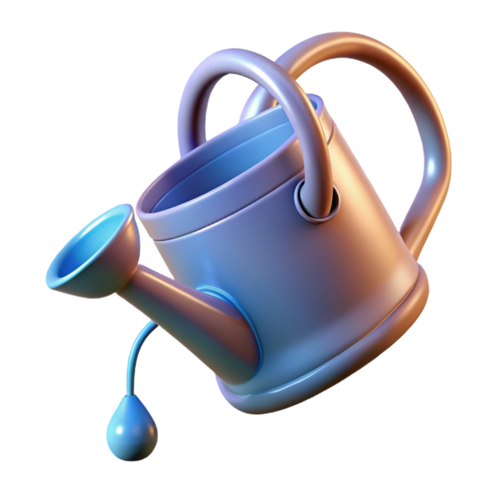 wonderful minimalist Watering Can Pouring Water Transparent Background premium png