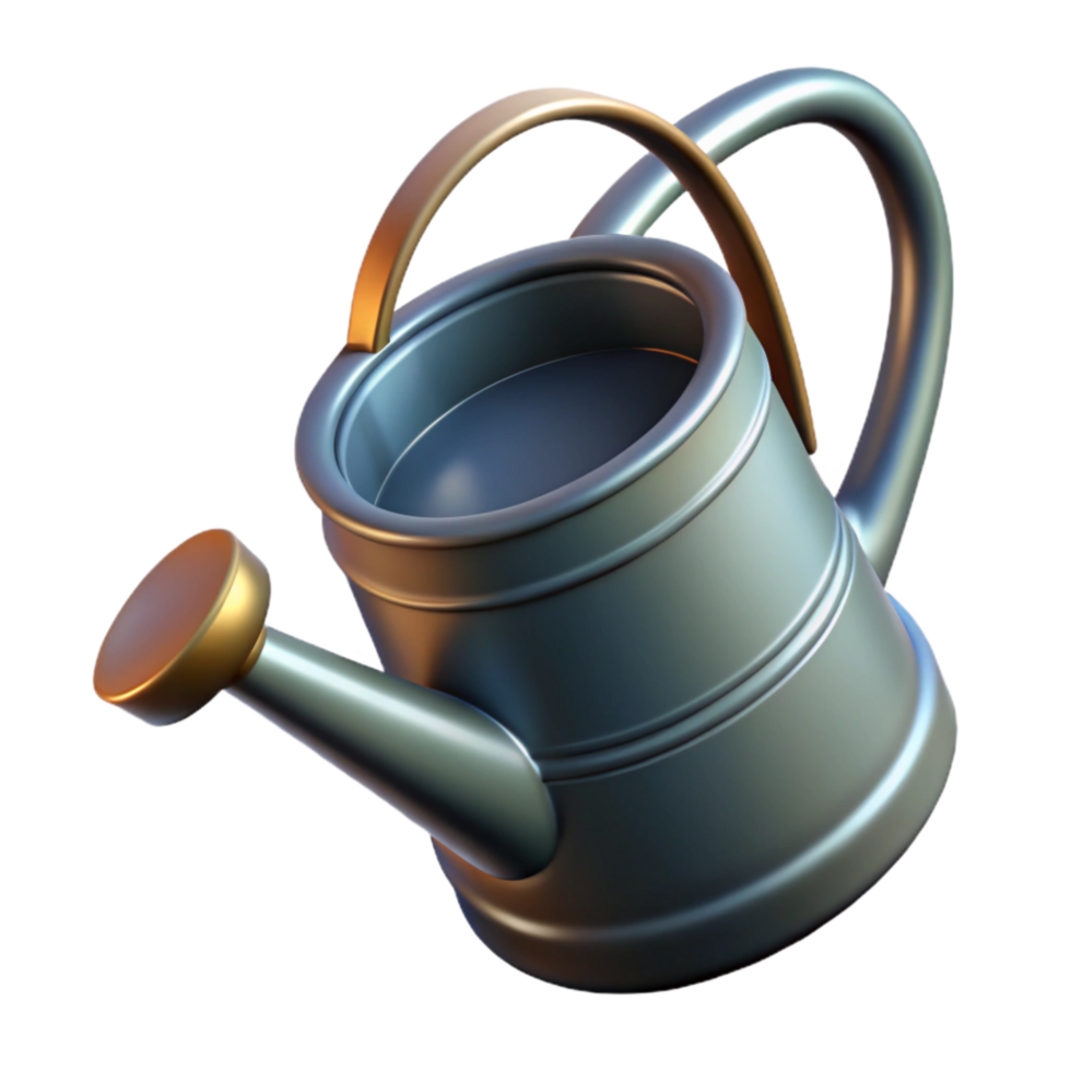 impressive rustic Watering Can Top View Cutout high resolution png