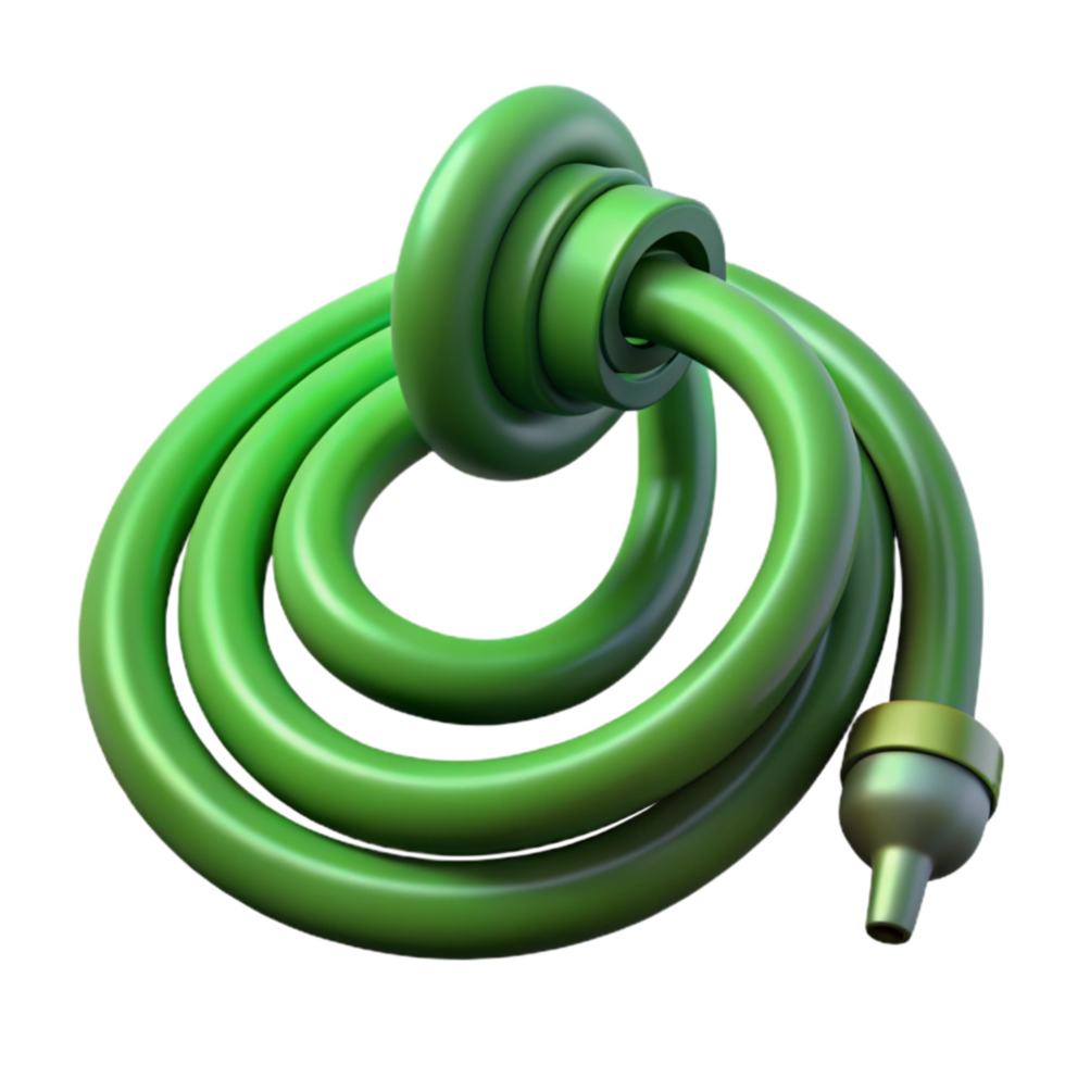magnificent vintage Watering Hose Cutout Green exclusive png