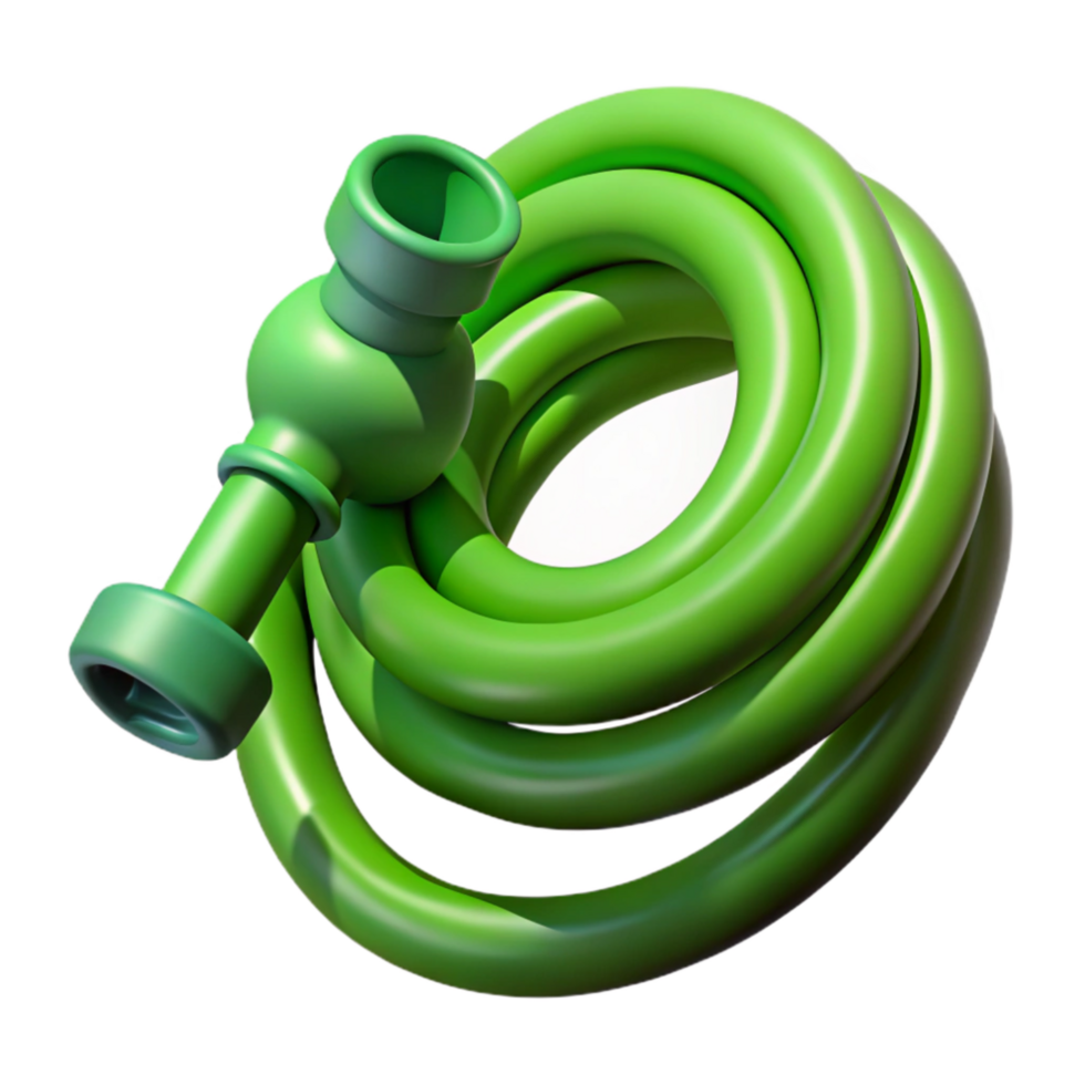 vibrant minimalist Watering Hose Cutout Green high resolution png