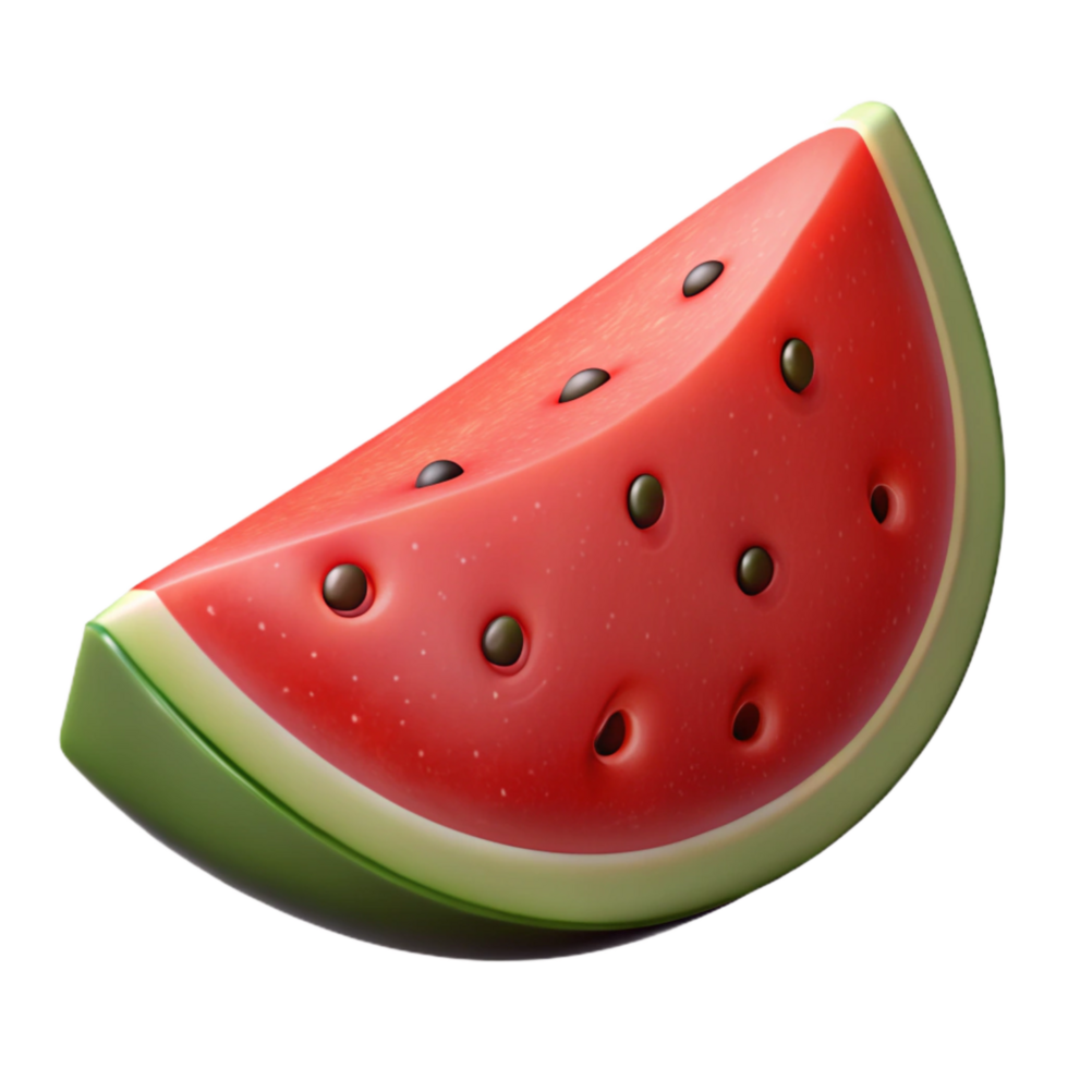 beautiful classic Watermelon Slice with Seeds Isolated on White professional png