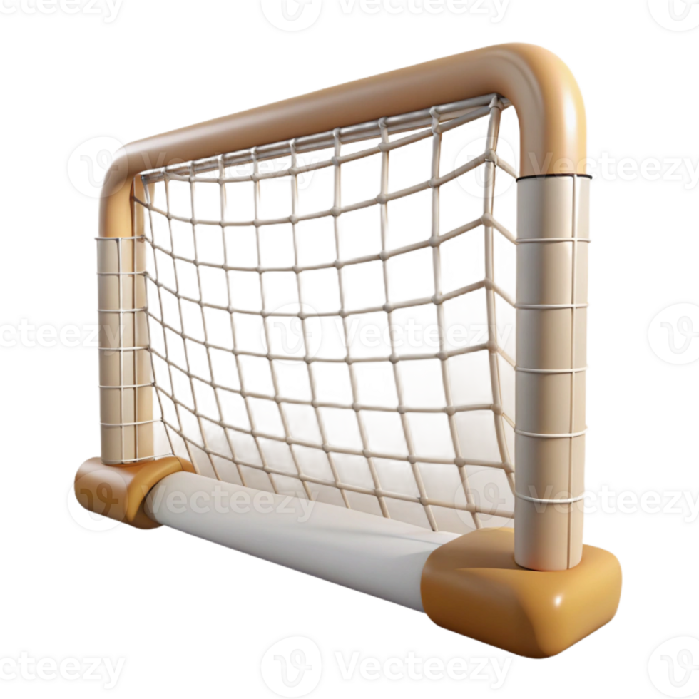 vibrant modern Water Polo Goal Net White Mesh Isolated Cutout original png