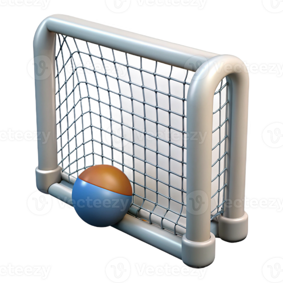 impressive modern Water Polo Goal Net White Mesh Isolated Cutout exclusive png
