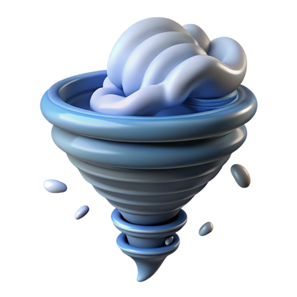 vibrant classic Waterspout Rotating Column of Water Over Sea Isolated professional png