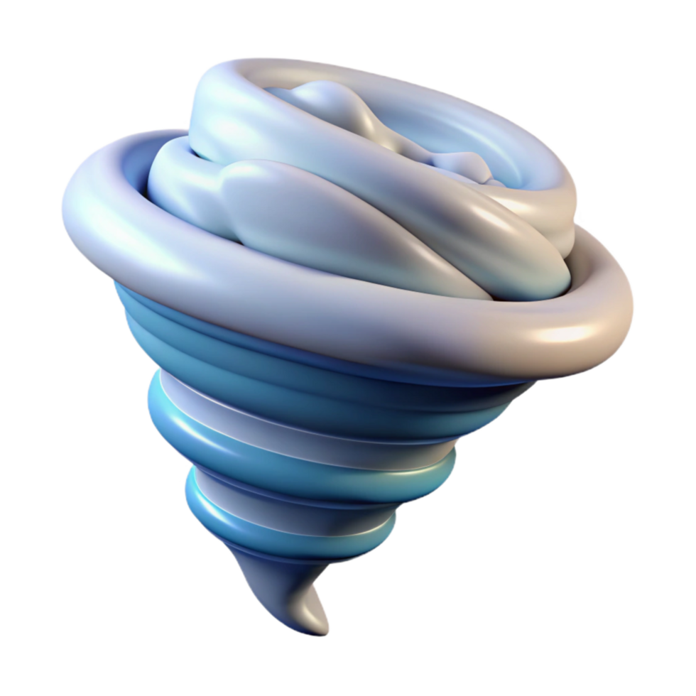 beautiful modern Waterspout Rotating Rapidly White Transparent Background professional png