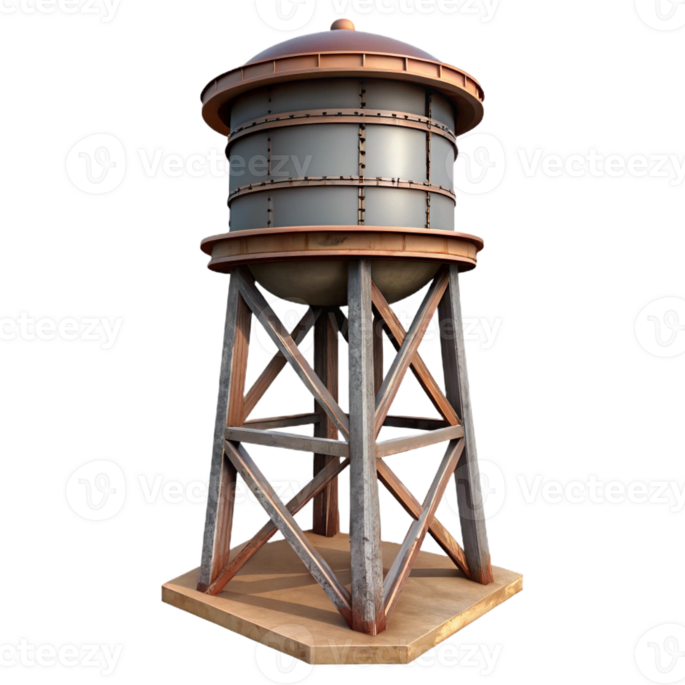 stunning classic Water Tower Structure Cutout Element genuine png
