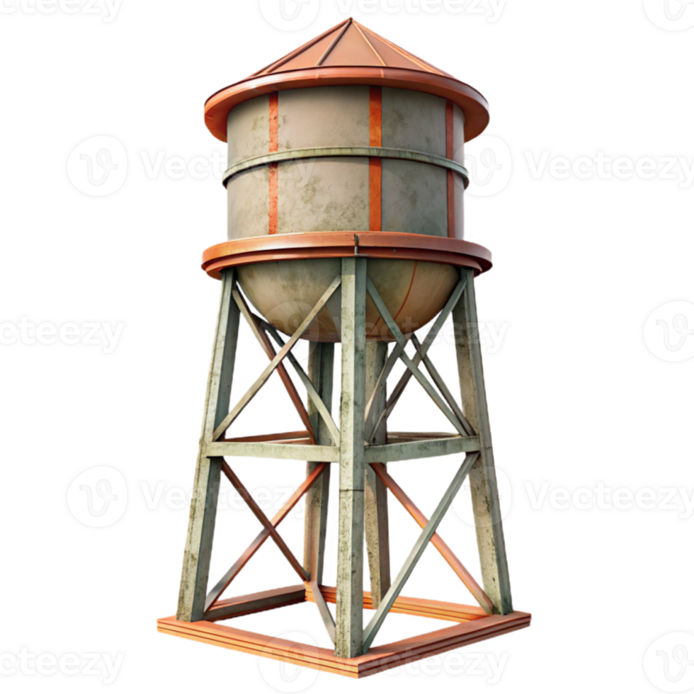 dramatic abstract Water Tower Structure Cutout Element original png