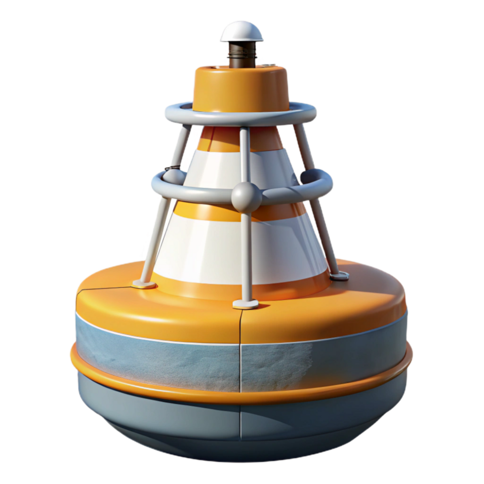 dramatic artistic Wave Energy Converter Buoy System Illustration Isolated high resolution png