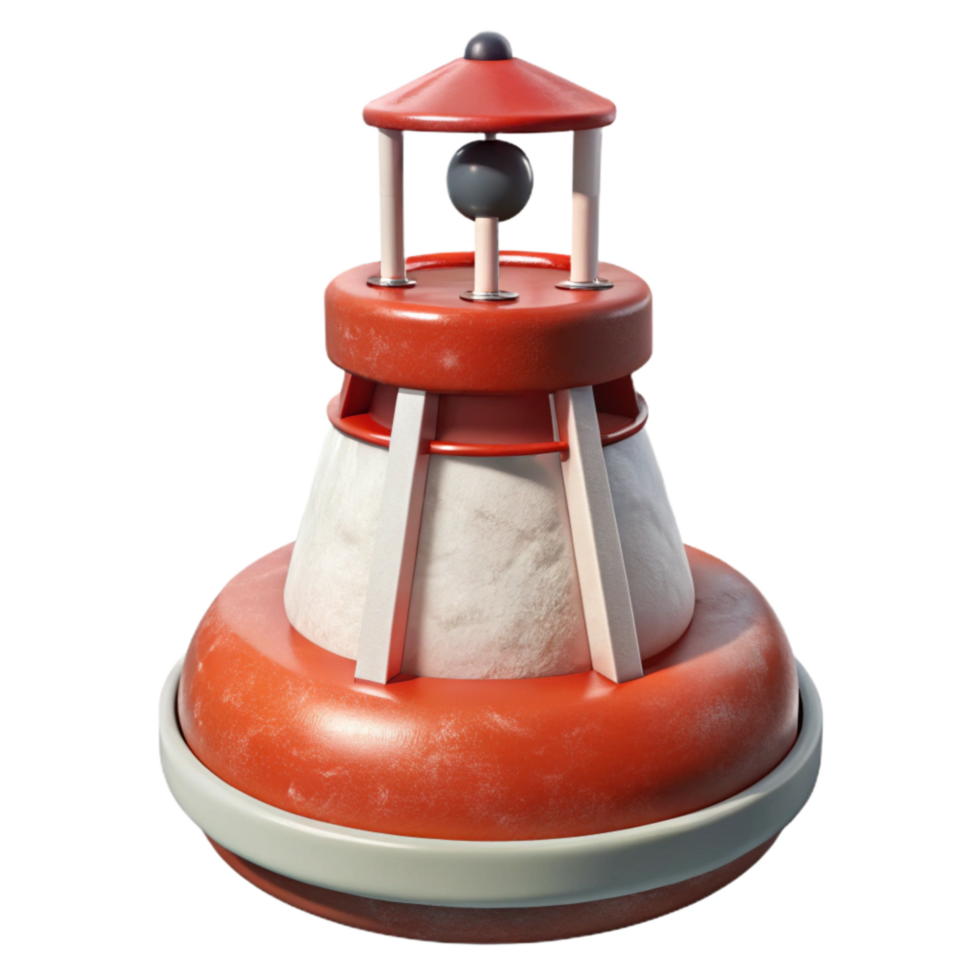serene contemporary Wave Power Generator Buoy Field Realistic Render Transparent Background detailed png