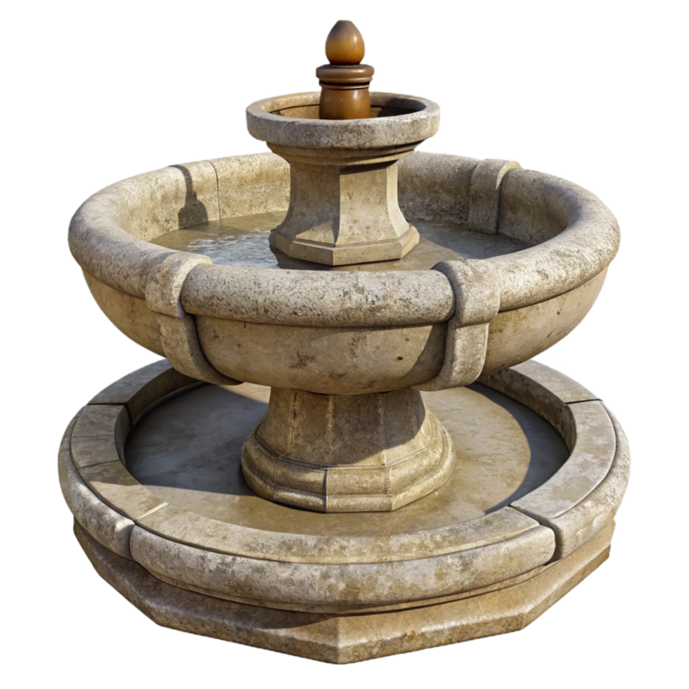 wonderful contemporary Weathered Stone Fountain Detail Transparent Element genuine png