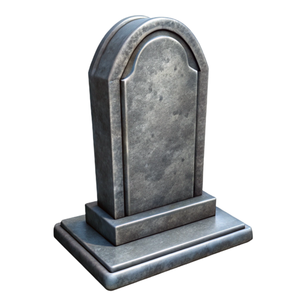 extraordinary minimalist Weathered Tombstone Front View Transparent high quality png