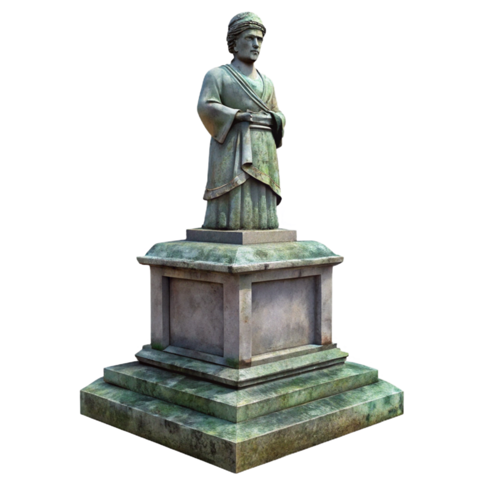 stunning rustic Weathered War Memorial Statue Front View Transparent Background authentic png