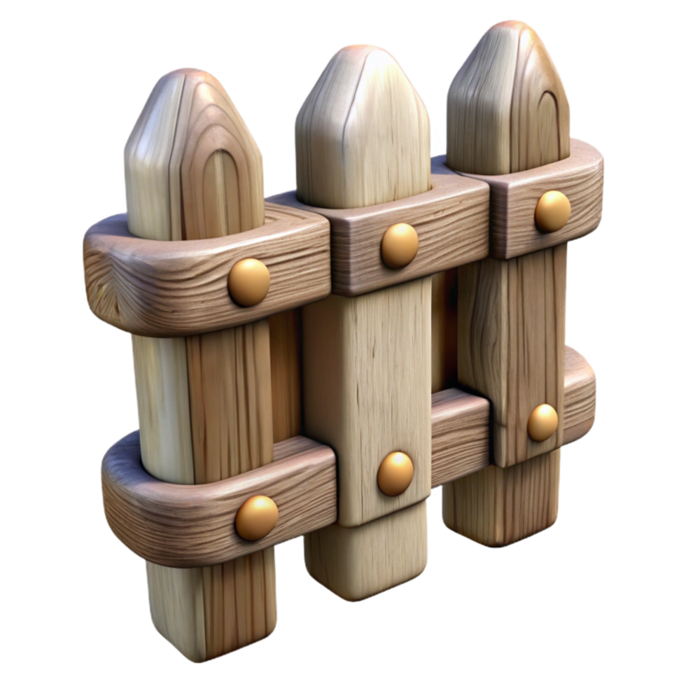 vibrant artistic Weathered Wooden Fence Post Detail Isolated detailed png