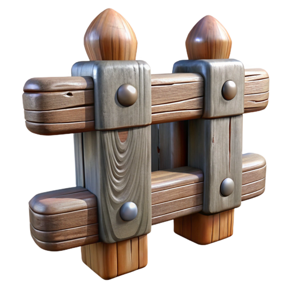 impressive artistic Weathered Wooden Fence Post Detail Isolated exclusive png