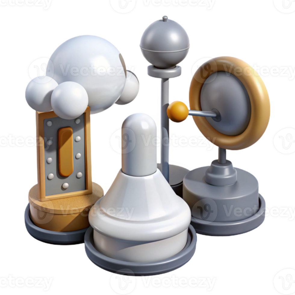 stunning modern Weather Station Instruments Array Transparent Background authentic png
