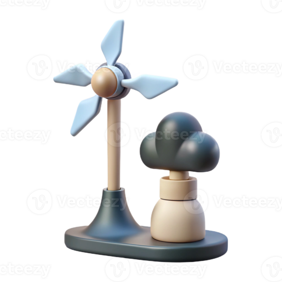 beautiful traditional Weather Station with Wind Turbine Silhouette Transparent Background detailed png