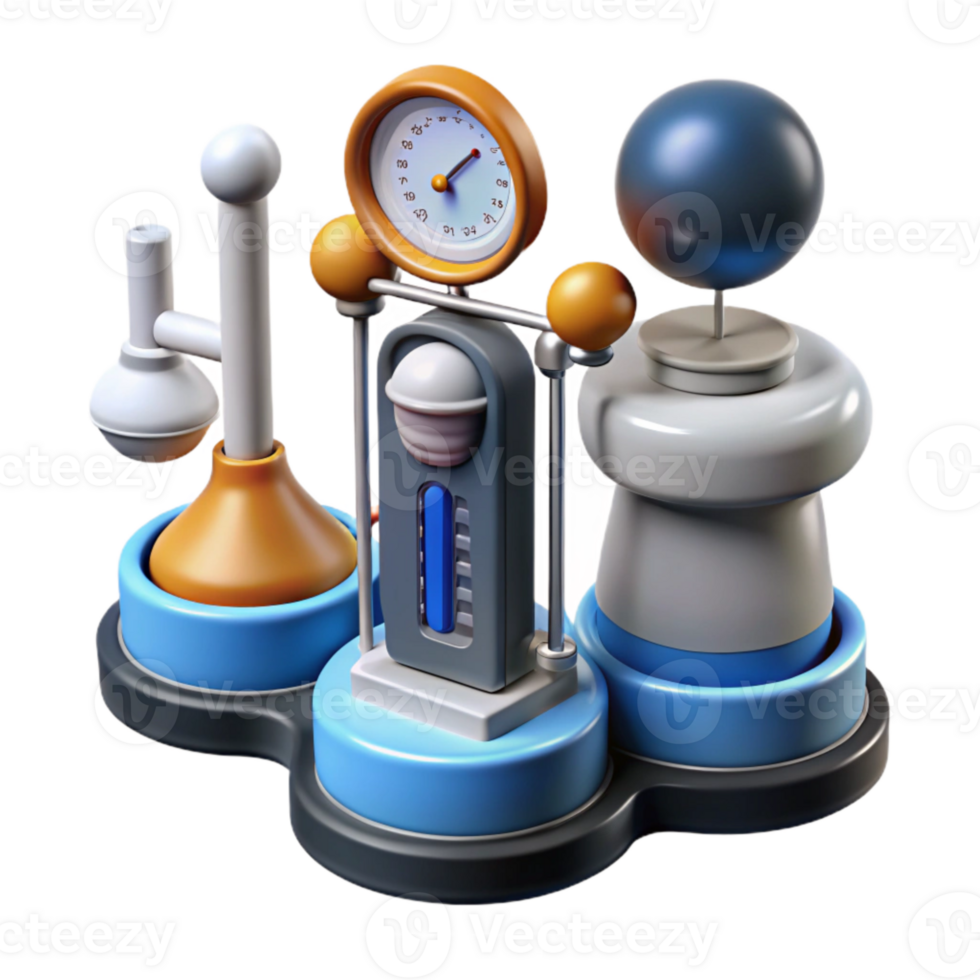 impressive creative Weather Station Instruments Detailed View Isolated exclusive png