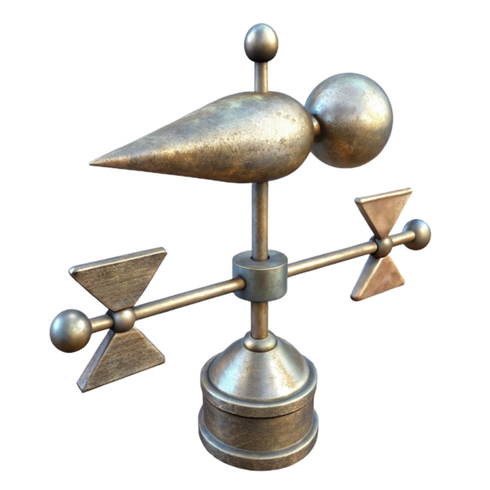 beautiful modern Weather Vane Transparent Background Cutout Side View premium png