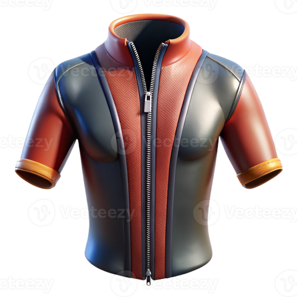 vibrant classic Wetsuit Zipper Front Closure Detail Transparent Background authentic png