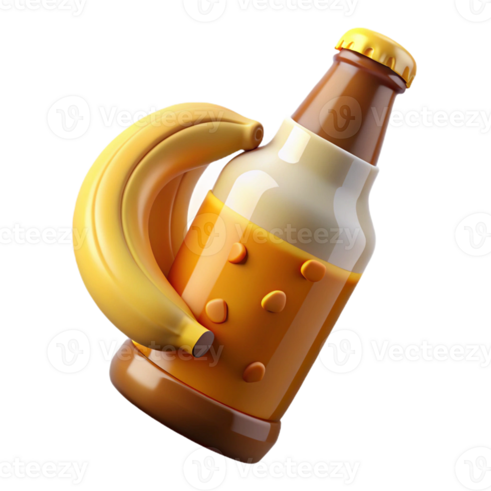 beautiful abstract Wheat Beer with Banana Aroma Isolated Element exclusive png