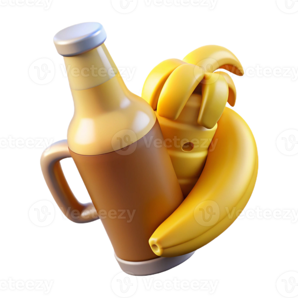 elegant vintage Wheat Beer with Banana Aroma Isolated Element professional png