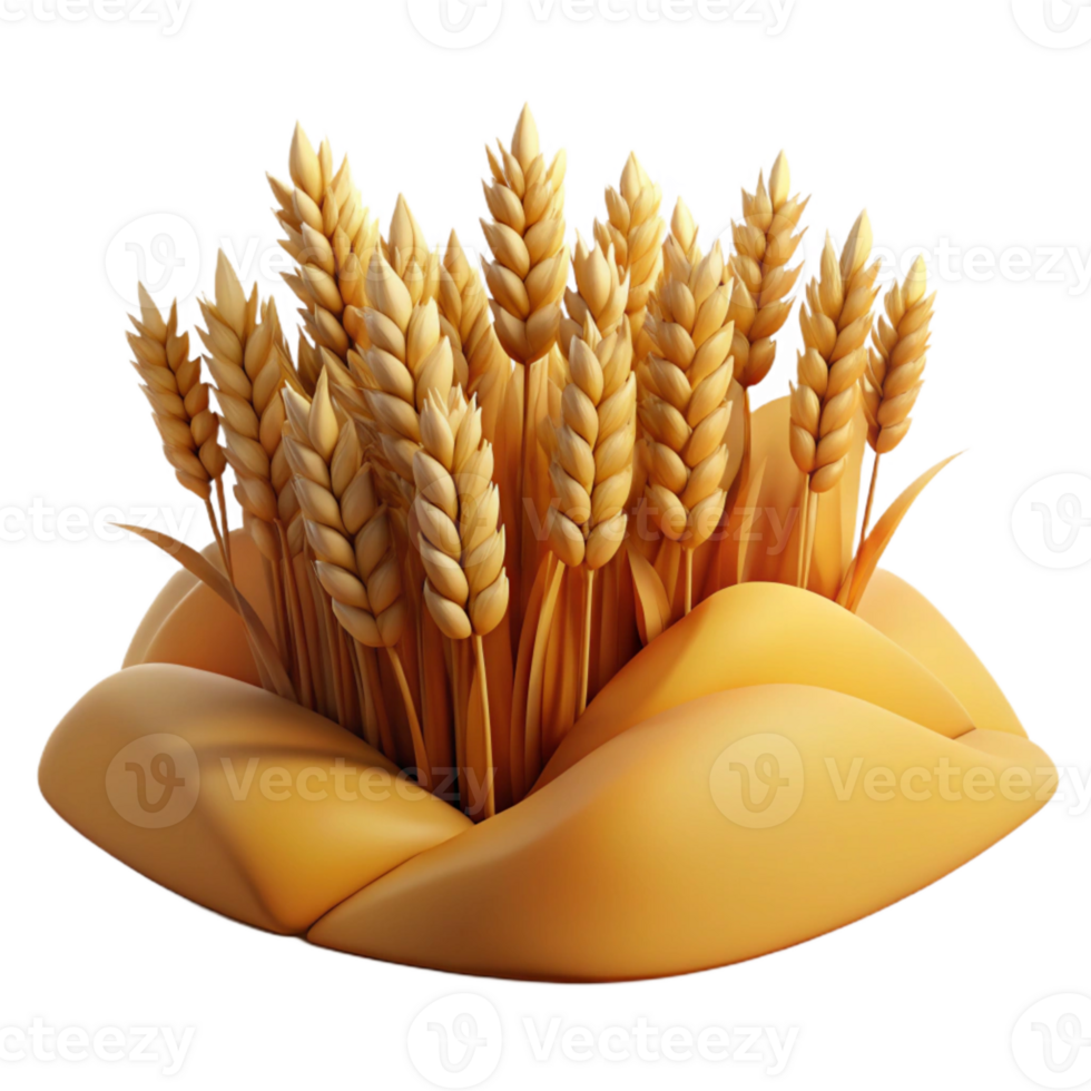 wonderful modern Wheat Field Landscape Isolated png