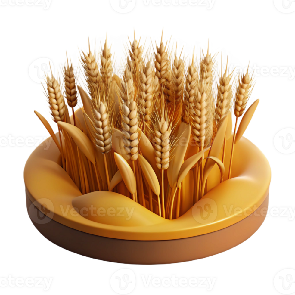 magnificent artistic Wheat Field Landscape Isolated png