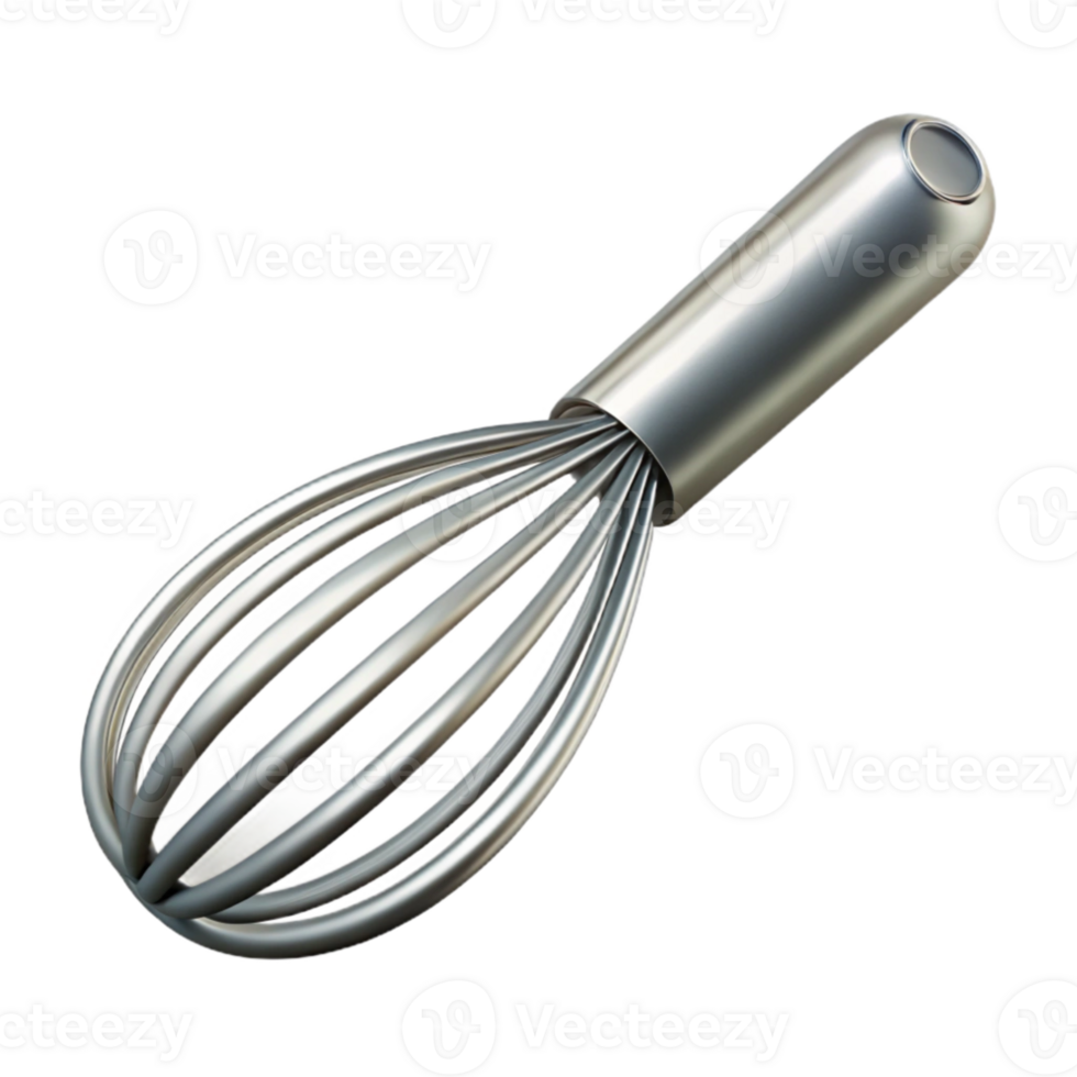 elegant traditional Whisk Metal Chrome Isolated high resolution png