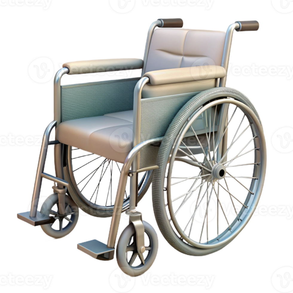 serene artistic Wheelchair Side View Transparent high quality png