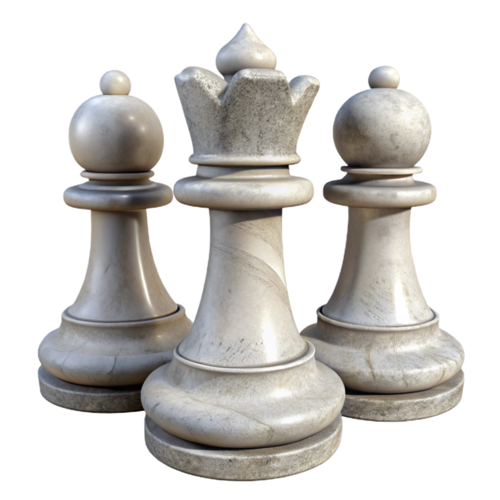 wonderful traditional White Chess Pieces Isolated on Transparent Background exclusive png