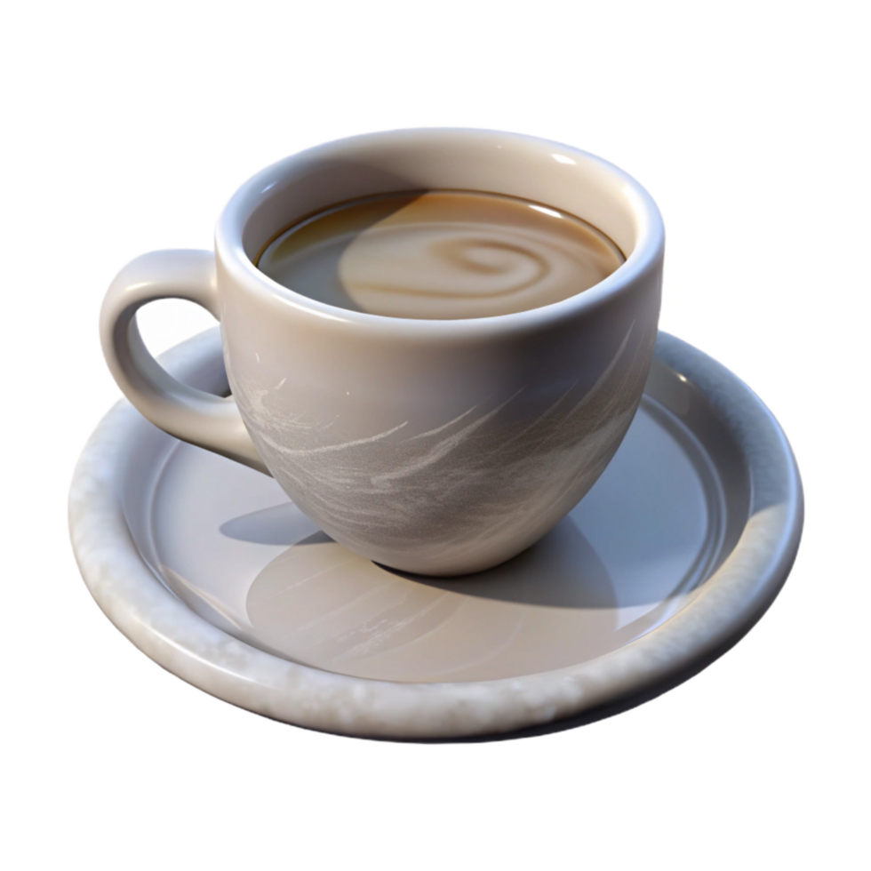 wonderful contemporary White Coffee Cup with Saucer Transparent Background detailed png