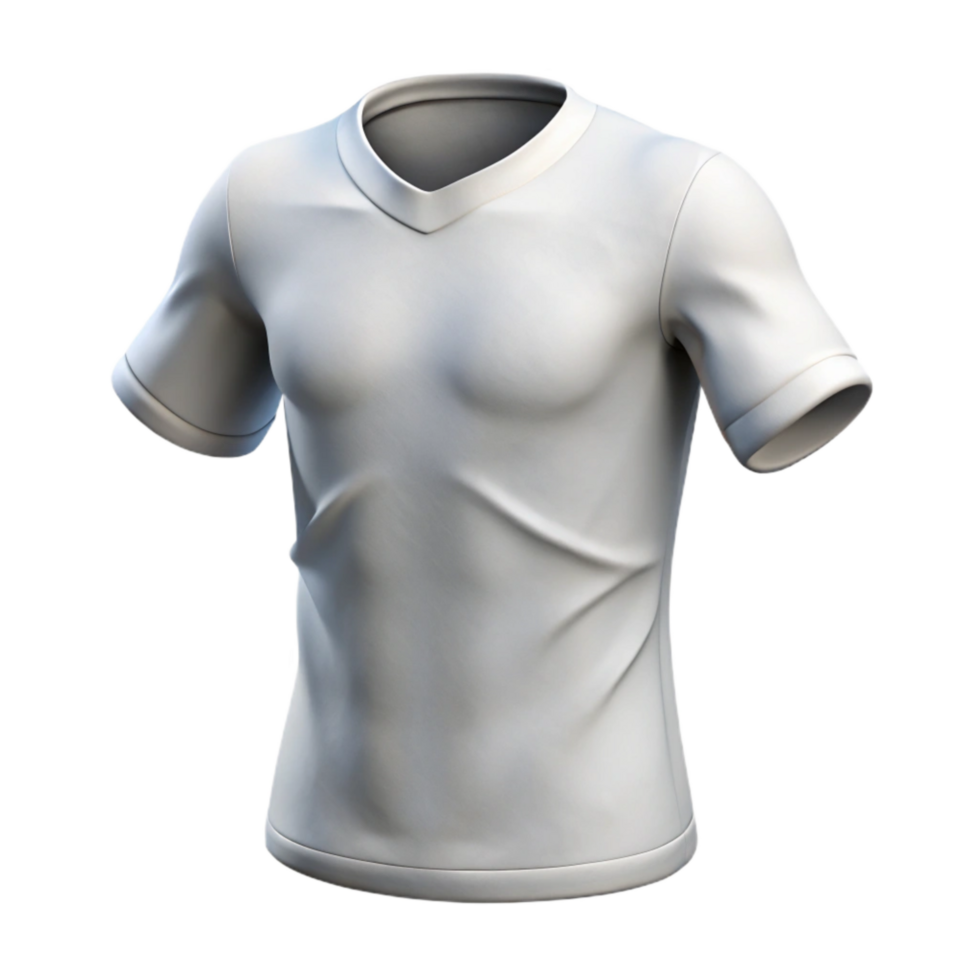 elegant minimalist White Cotton T Shirt Front View Cutout Transparent Background exclusive png