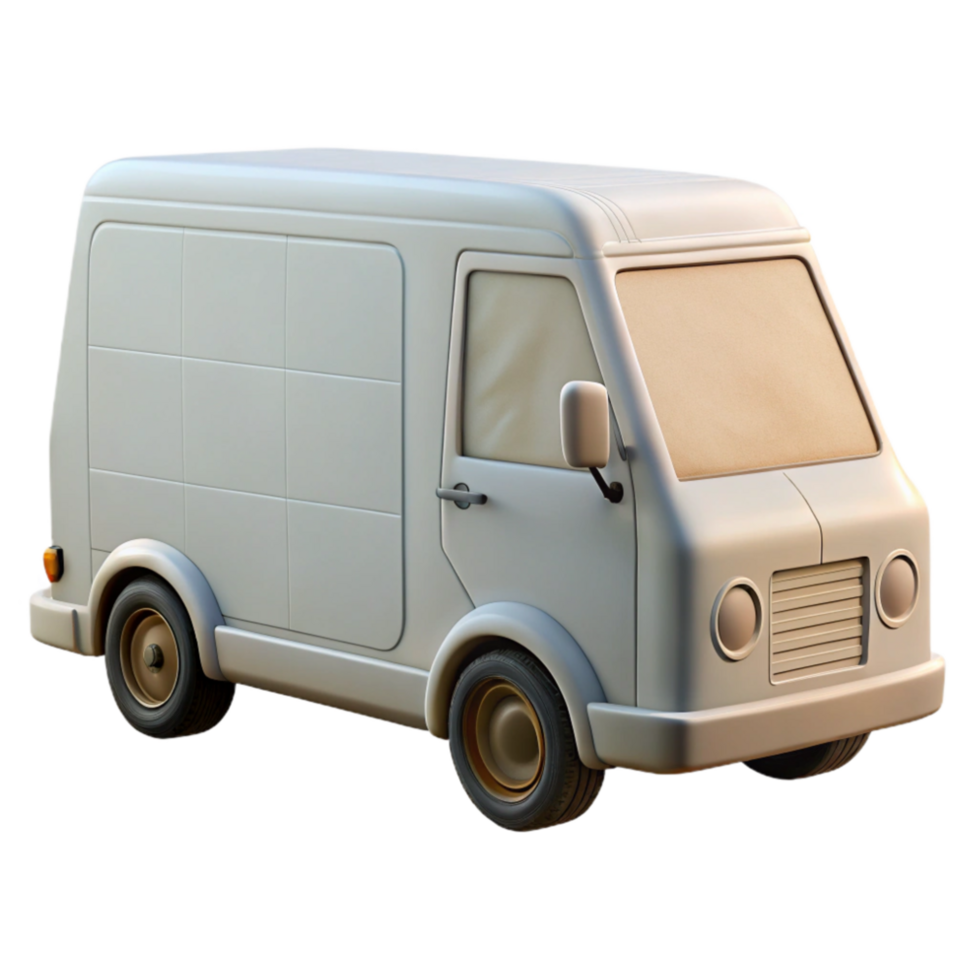 magnificent contemporary White Delivery Van Rear View Isolated exclusive png