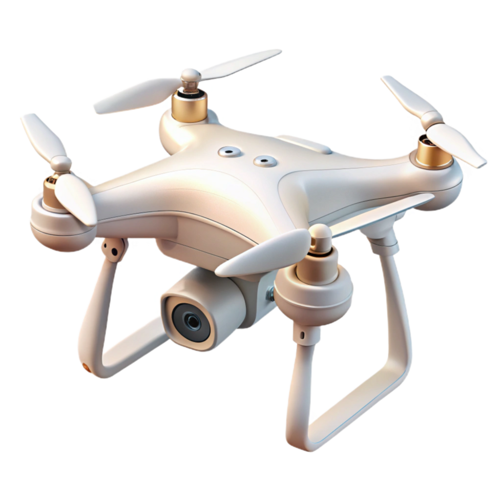 magnificent creative White Drone Hovering Isolated on Transparent Background original png